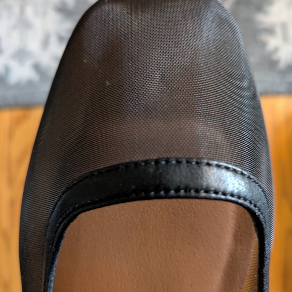Chinese Laundry Black Mesh Mary Jane Flats Size 9M - Picture 2 of 6